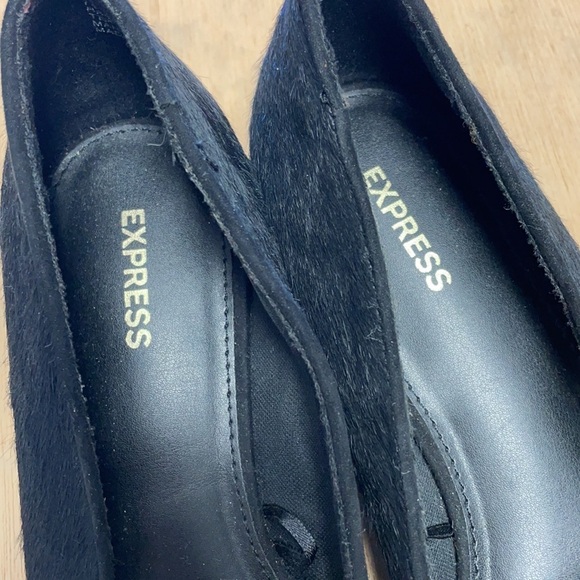 Express calf hair block heel loafers - Picture 7 of 7